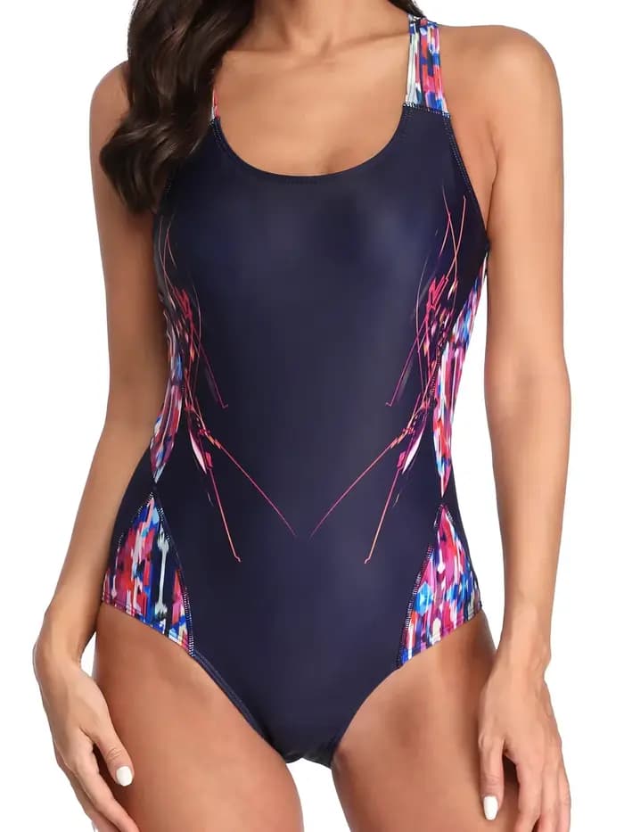 Maillot de bain une pièce imprimé pour femme, dos nu, triangle, coupe ajustée, sport, nouvelle colle