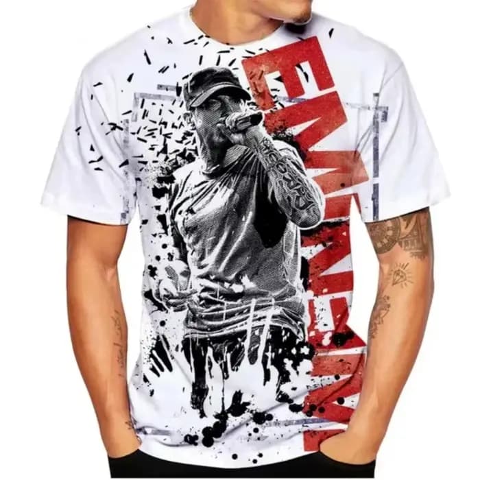 Eminem rappeur impression 3D T-Shirts hommes femmes mode Streetwear surdimensionné Hip Hop à manches