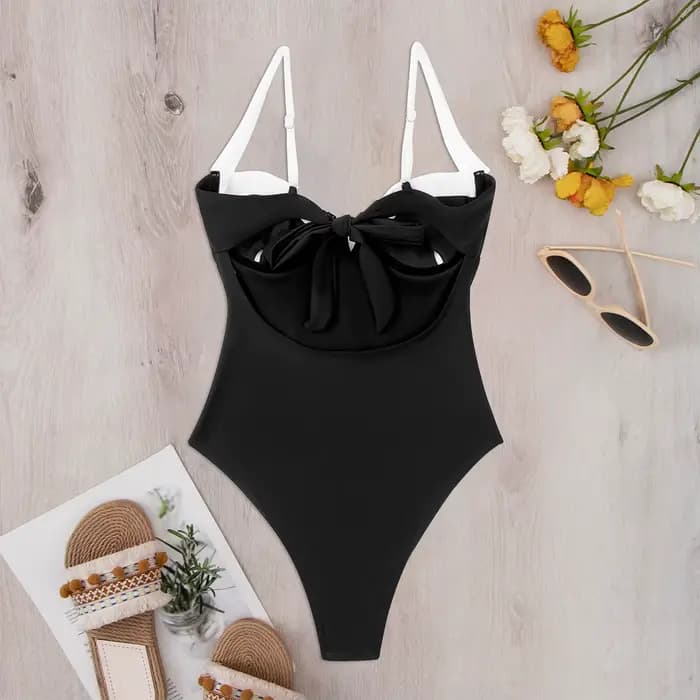 Maillot de bain une pièce à bretelles pour femmes, sexy, dos nu, monokini, push-up, vêtements de pla