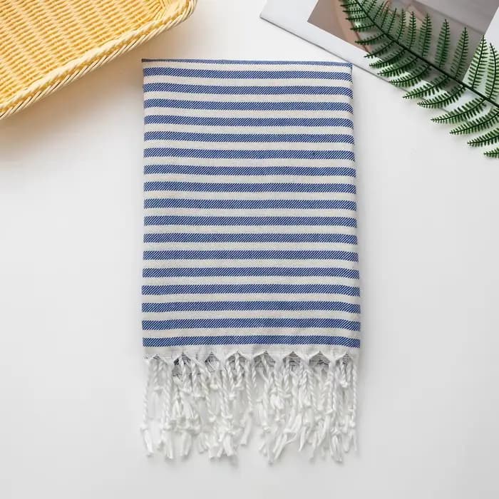Serviette de plage turque rayée en coton 90*180CM, serviette de bain à franges pour sauna, spa, gym,