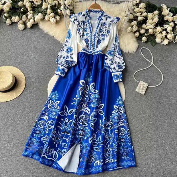 Robe de Palais à Manches sulfpour Femmes, Chemises Trapèze à Simple Boutonnage, Élégantes, Impressio