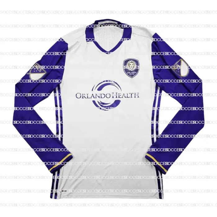 Maillot de football Orlando City blanc et violet pour homme, haut à manches longues, t-shirt décontr