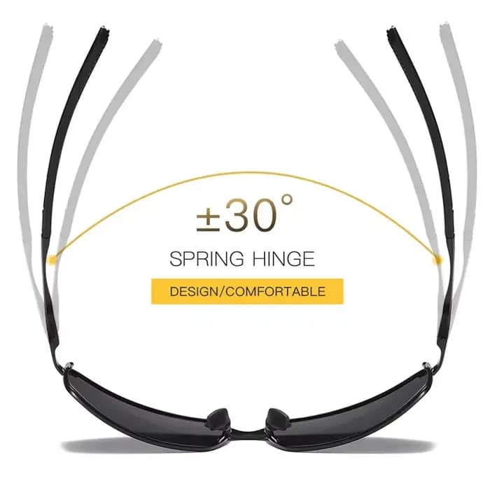 Lunettes de soleil photochromiques polarisées pour hommes, lunettes carrées en métal pour hommes, lu