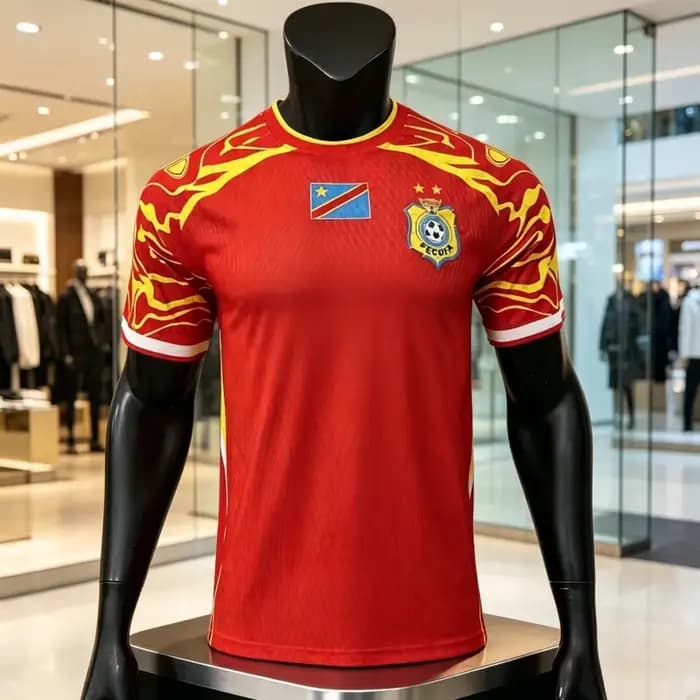 Maillot de football respirant et à séchage rapide style Congo, version thaïlandaise, pour entraîneme