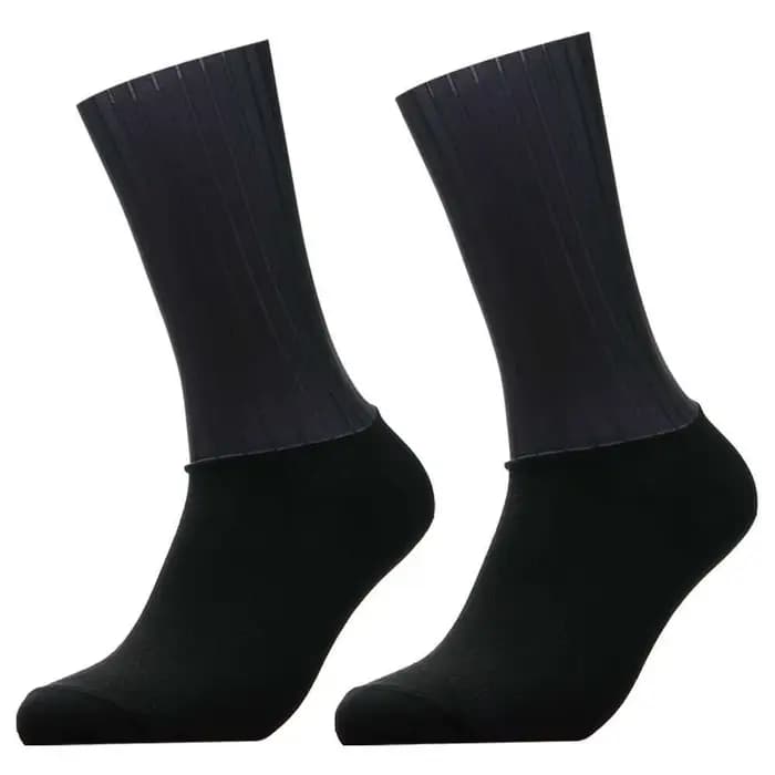 Chaussettes de cyclisme à rayures Aero, antidérapantes, sans couture, en Silicone, pour course à pie