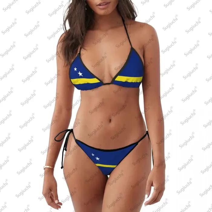 2025 Curacao drapeau 3D imprimé Bikini Mujer maillots de bain femmes maillot de bain maillots de bai