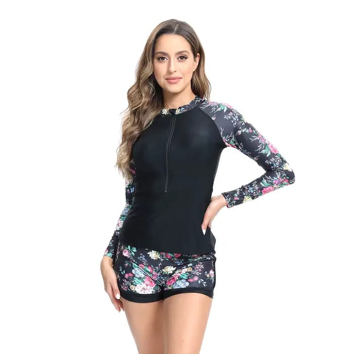 NADANBAO-Maillot de bain deux pièces pour femmes, sexy, imprimé floral, à la mode, protection contre