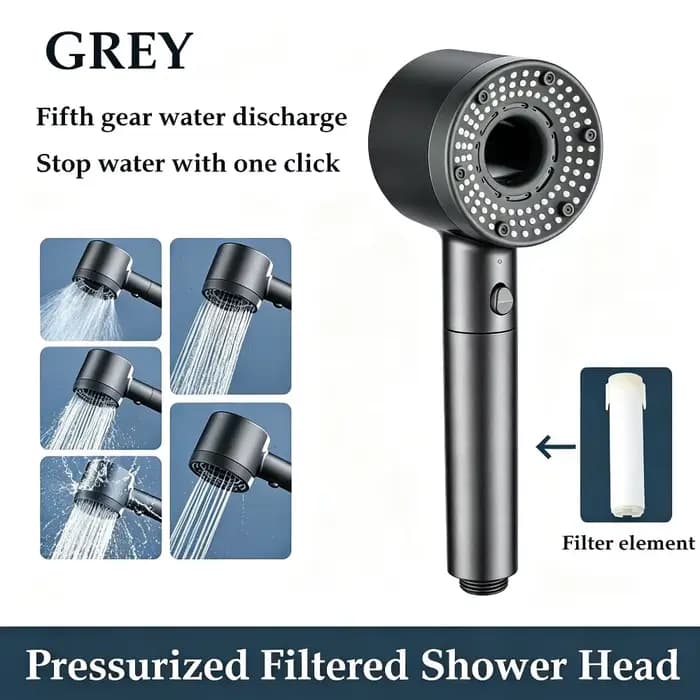 Ensemble de douche filtrante pour rénovation de salle de bain, système de filtration à pierres minér
