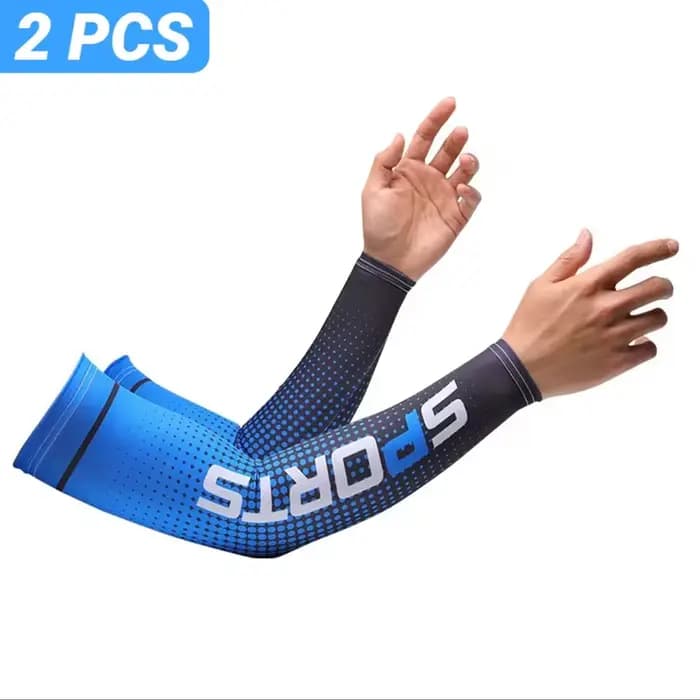 Manches de Protection solaire en soie glacée pour hommes et femmes, Protection solaire UV, bras anti