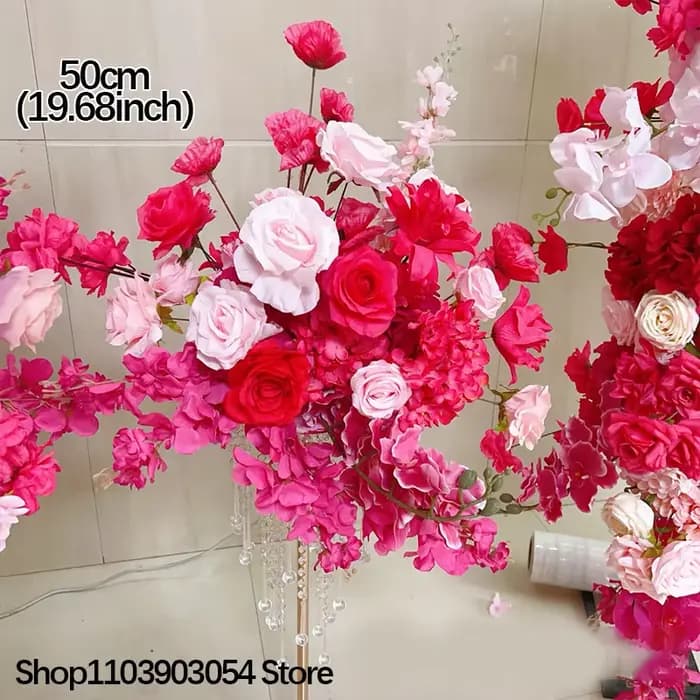 Arche de toile de fond de mariage en panneau KT, décoration florale suspendue, arrangement de roses 