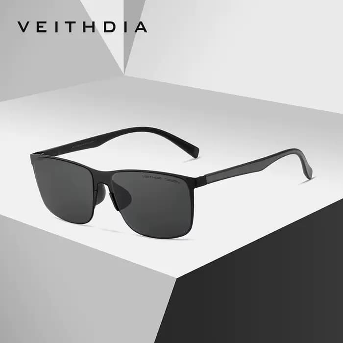 Lunettes de soleil vintage de marque VEITHDIA pour hommes et femmes, en acier inoxydable, verres en 