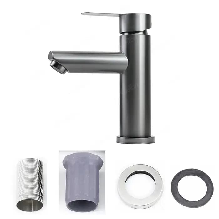 Mélangeur de bain robinet de cuisine en acier inoxydable, robinet d'eau chaude et froide, robinets d