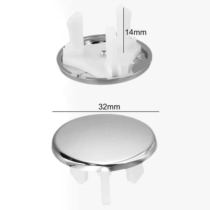 Couvercle de remplacement pour trou de débordement de lavabo de salle de bains, 2 pièces, garniture 