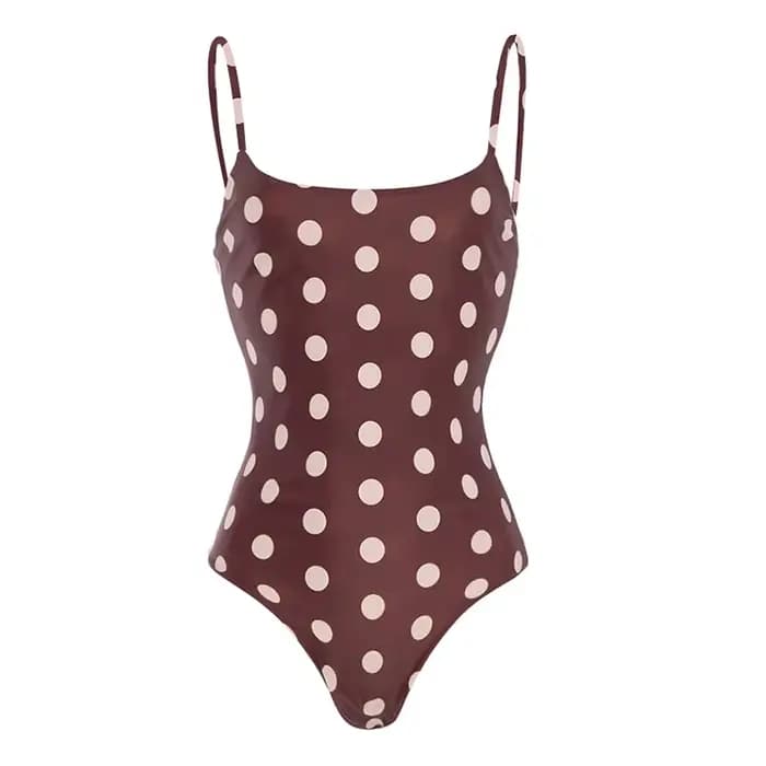 Ensemble de maillots de bain bikini sexy à bretelles pour femmes, imprimé à pois, maillot de bain tr