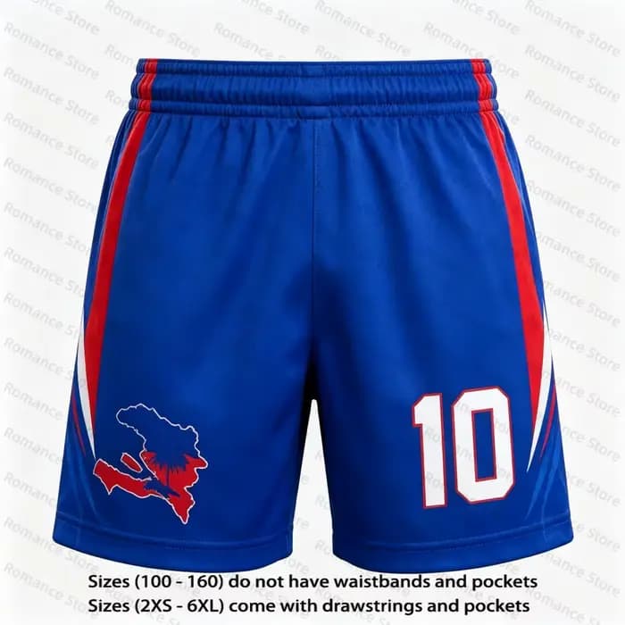 Ensemble de maillots de football d'Haïti 10 #   Tenue de football respirante pour homme et femme, en