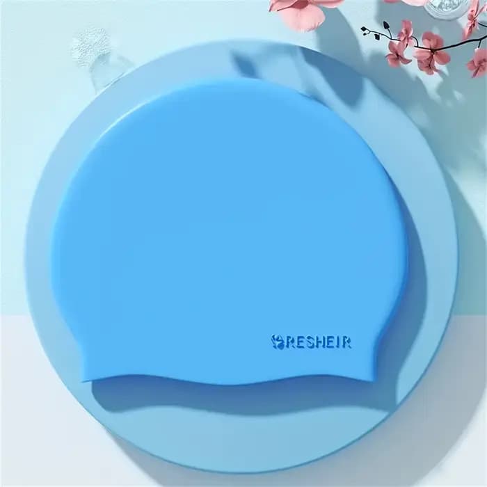 1 bonnet de bain en silicone hautement élastique, imperméable et antidérapant pour femmes, protège l