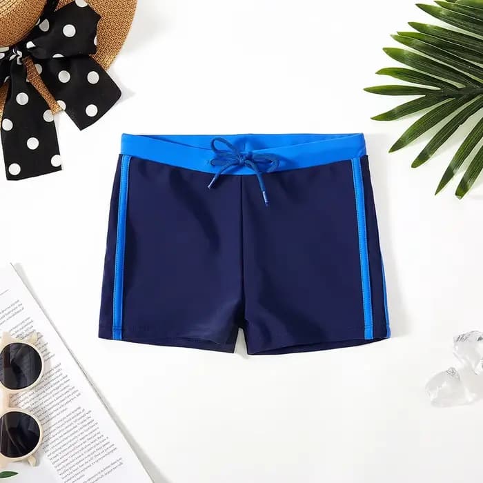 Nouveau 2024 garçons troncs 4-12 ans maillot de bain pour garçons bleu maillots de bain pour enfants