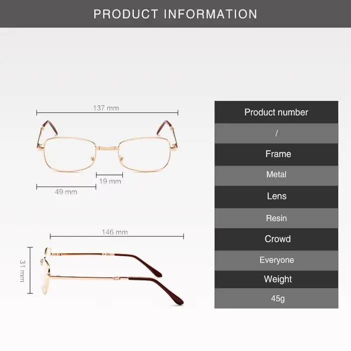 Lunettes de lecture pliantes lunettes biofocales progressives portables hommes Parent Anti-rayon ble