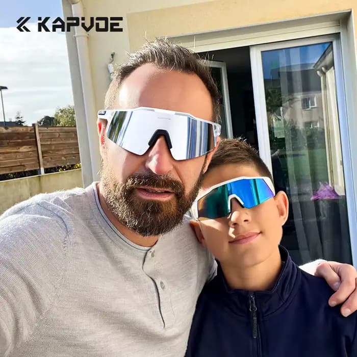 Lunettes de soleil photochromiques Kapvoe pour filles, lunettes de sport pour enfants, pour le patin