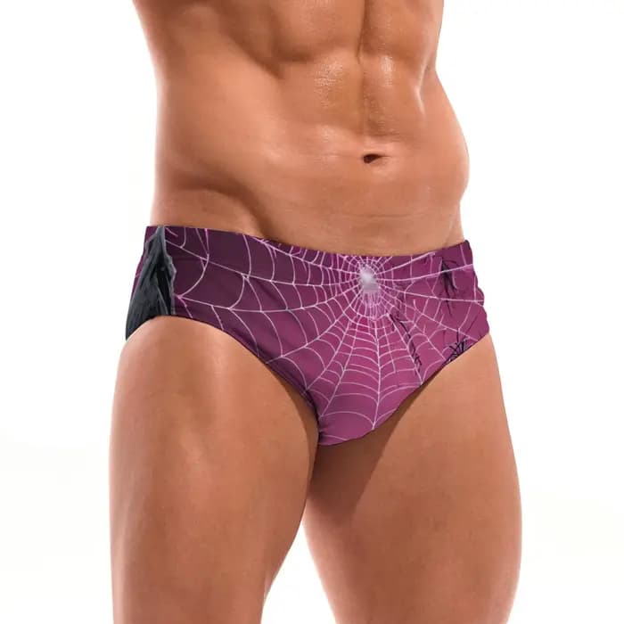 Maillot de bain triangle slim fit en toile de toile d'araignée, durable, avec cordon de serrage, idé