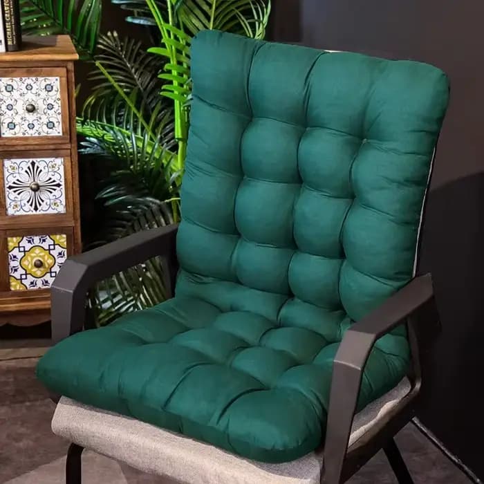 Optique-Coussin de chaise à bascule, chaise de jardin, extérieur, antidérapant, dossier haut, coussi