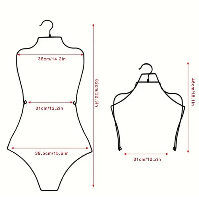 Porte-bikini pliable, organisateur de lingerie, support de maillot de bain en forme de corps, présen
