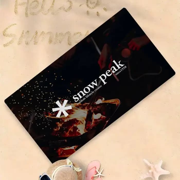 Serviette de plage colorée avec logo S-Snows pour fille, en microfibre, séchage rapide, sans sable, 