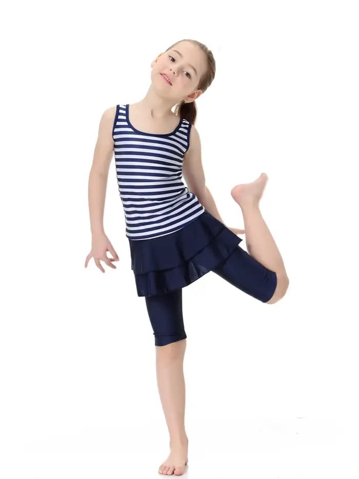 2 pièces ensemble islamique maillot de bain pour fille Burkini 2025 maillot de bain musulman mode ma