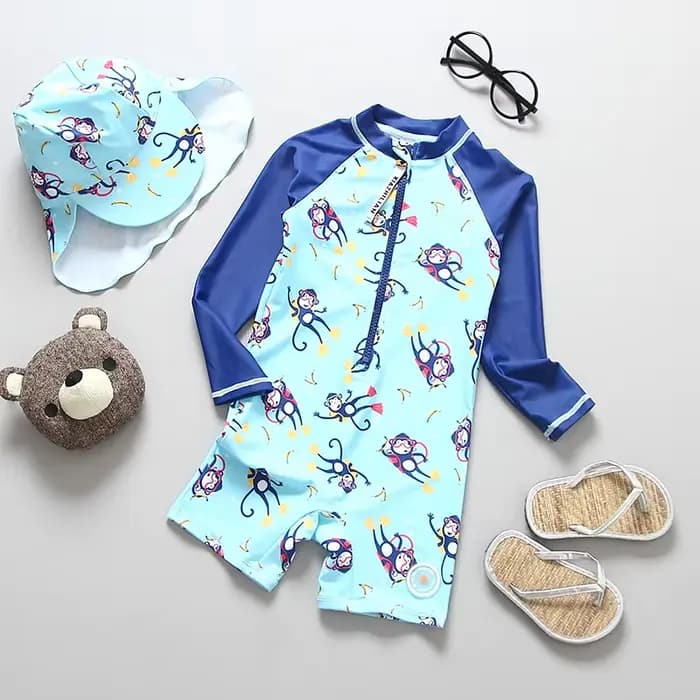 Maillot de bain à manches longues pour enfants, protection UV, bébé garçon, vêtements de piscine, pl