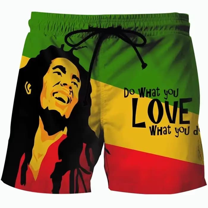 Short de bain à motif Rock Singer Bob Marley Reggae Rasta, imprimé en 3D, pour l'extérieur, pour hom