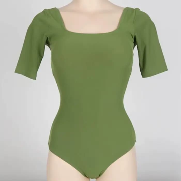 Version coréenne couleur unie évider maillot de bain conception mince maille coupe dos nu maillot de
