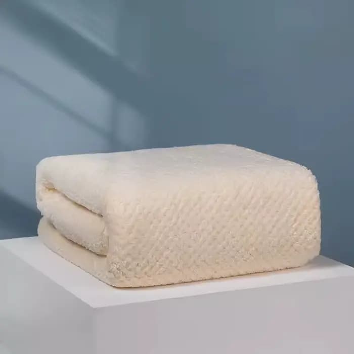 Grande serviette de bain épaissie en molleton de corail doux adulte serviette de bain absorbante à s