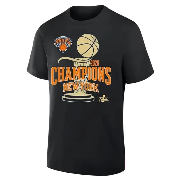 T-shirt imprimé des champions des finales des Knicks de New York 2026, vêtements 100% coton, t-shirt