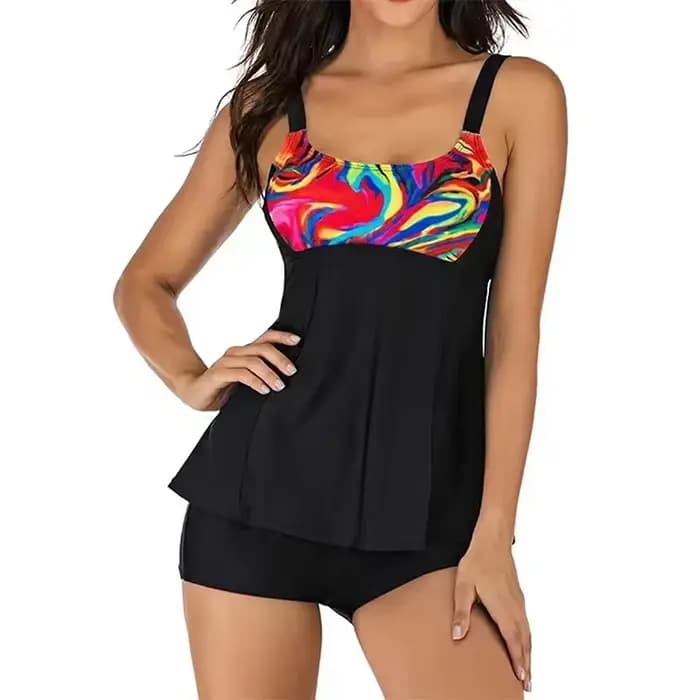 Maillot de bain deux pièces imprimé, sexy, tankini, push up, rembourré, ensemble deux pièces, vêteme