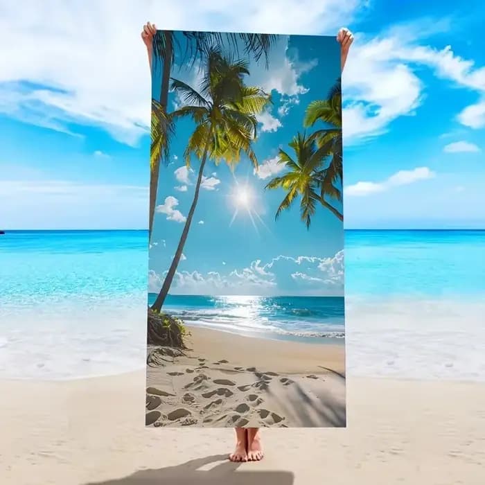 Serviette de plage Tropical Palm Tree : Plongez dans l'ambiance estivale, la saison estivale et les 