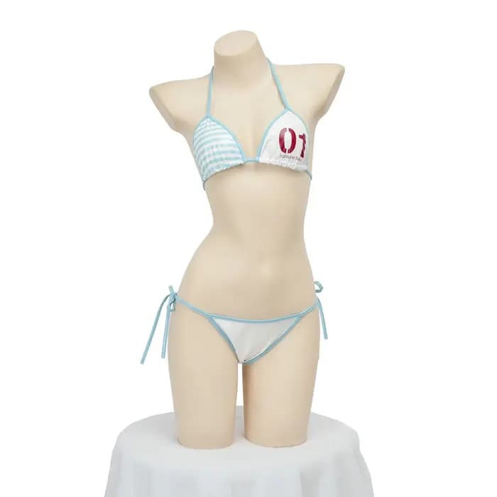 Tenue de cosplay anime japonaise mignonne pour fille, bikini en cuir, dos nu, mini-lingerie à bandes