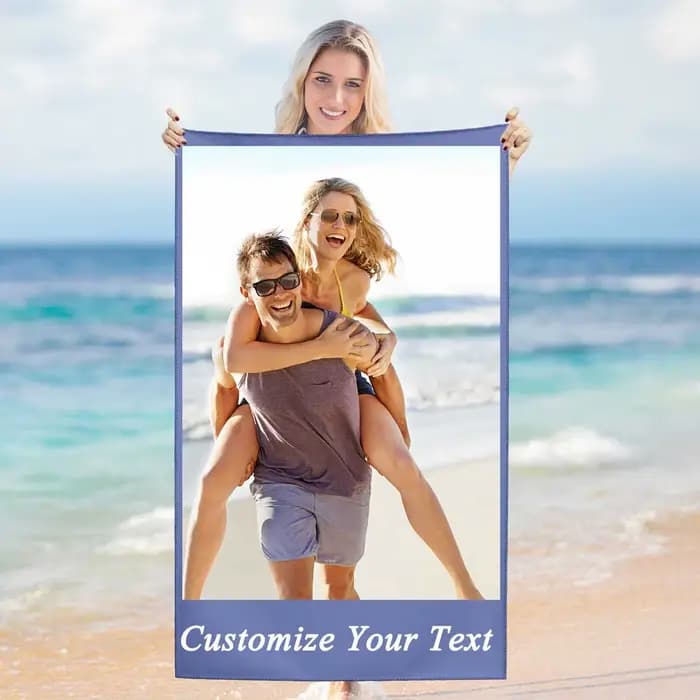 Serviettes de plage personnalisées pour adultes, hommes, femmes et enfants, serviette de bain person