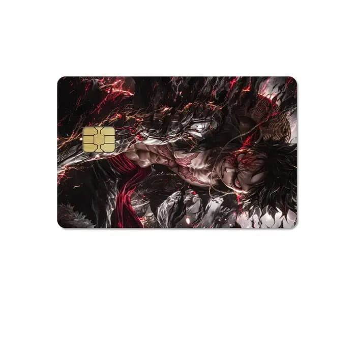 Nouveau dessin animé Anime une pièce Gear 5 Luffy bricolage HD mat PVC autocollant petite puce carte