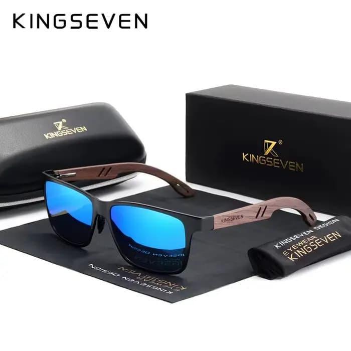 KINGSEVEN marque lunettes de soleil en bois haute qualité cadre rectangulaire hommes femmes UV400 le