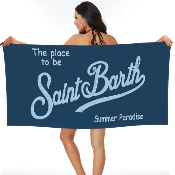Serviette de plage Saint Barth en microfibre douce, séchage rapide, absorbante, pour la natation