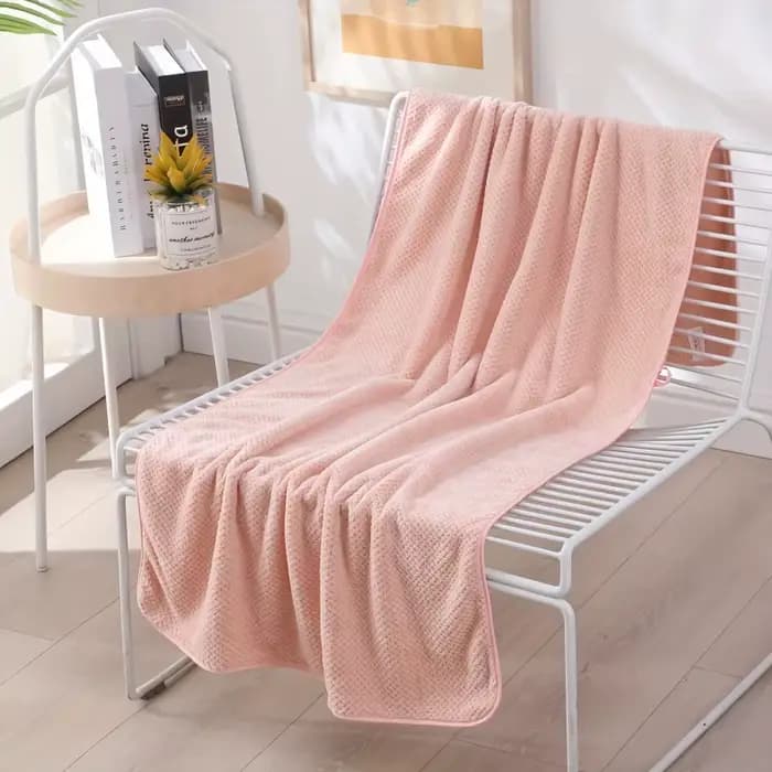 Serviette de bain légère et respirante, 70 × 140cm, serviette de bain douce et confortable en treill