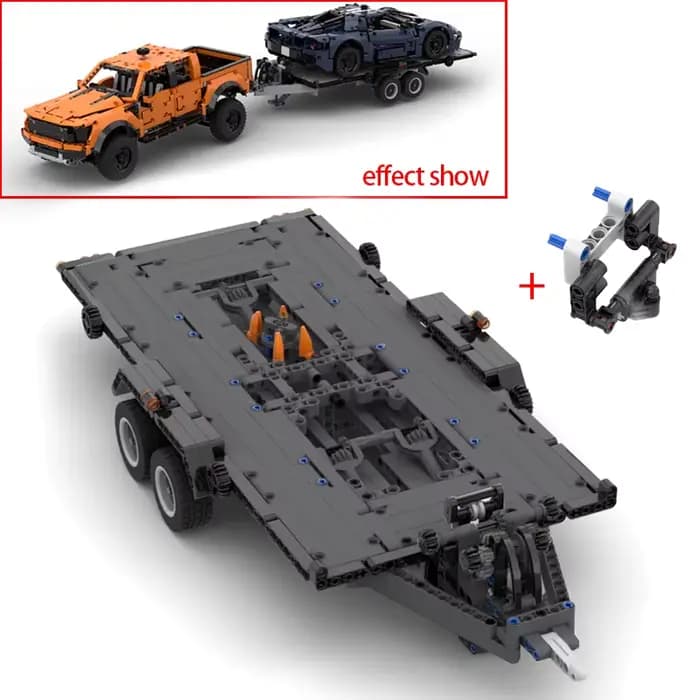 NOUVEAU Remorque F-150 Raptor inclinable avec treuil, blocs de construction techniques, briques d'as