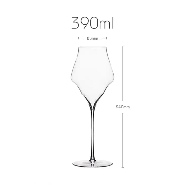 Verre à vin champagne JINYOUJIA style Josephinen 390 ml, forme nuage, en cristal, fait main, gobelet