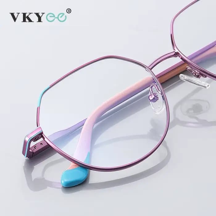 VKYEE géométrie photochromique Anti lumière bleue femmes lunettes de lecture pour myopie hypermétrop