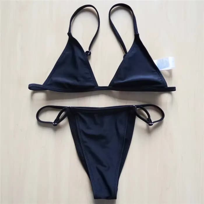 Maillot de bain bikini deux pièces pour femme, mini micro, à bretelles réglables, style string extrê