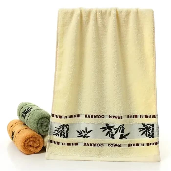 Grande Serviette de Bain Brodée en Bambou de Luxe, Couverture de dehors Personnalisée, Cadeau Vert C