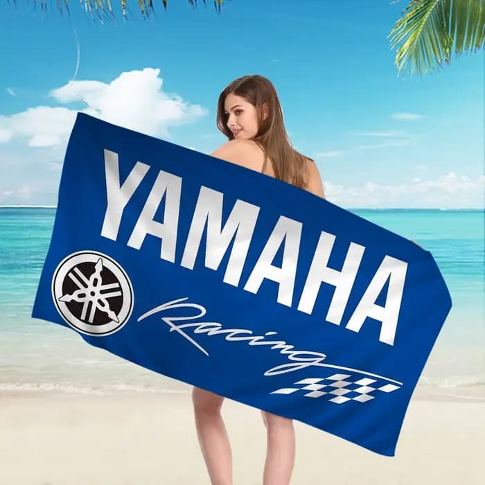 Serviette de plage Y-YAMAHAs avec logo, serviettes de bain colorées pour filles, microfibre, séchage