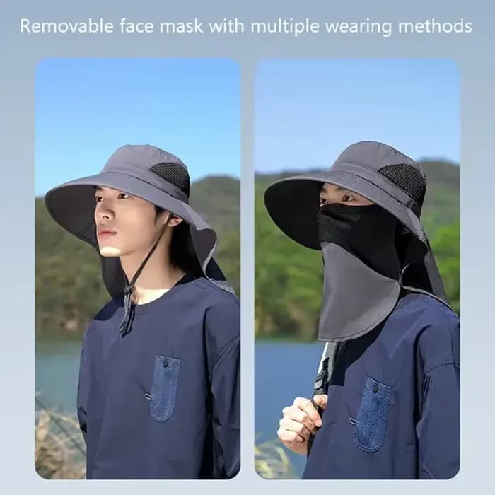 Chapeaux de soleil d'été pour hommes et femmes, protection UV, casquette de pêche, chasse en plein a
