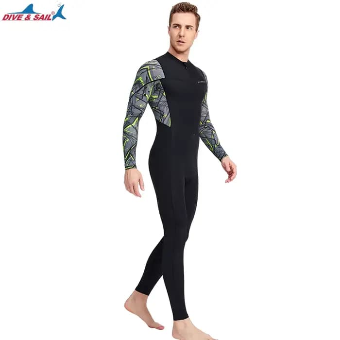 Combinaison de plongée en apnée complète en Lycra, fermeture éclair sur le devant, jambes et manches