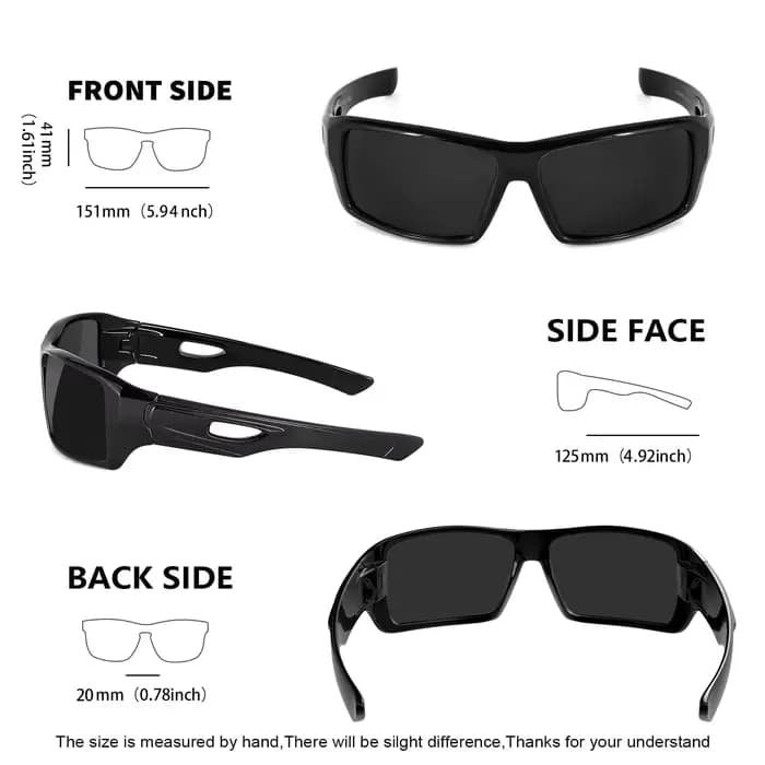 Prévention Jcorde I-Lunettes de soleil polarisées pour hommes et femmes, rondes, lunettes de sport p